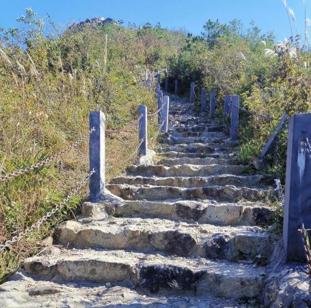 登山頂臺階